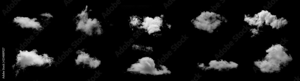 White cloud with  black background - obrazy, fototapety, plakaty 