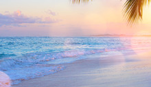 Art Beautiful Sunrise Over The Tropical Beach