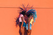 two women sisters dancing movng hair outdoor - happiness, woman power, fooling around concept