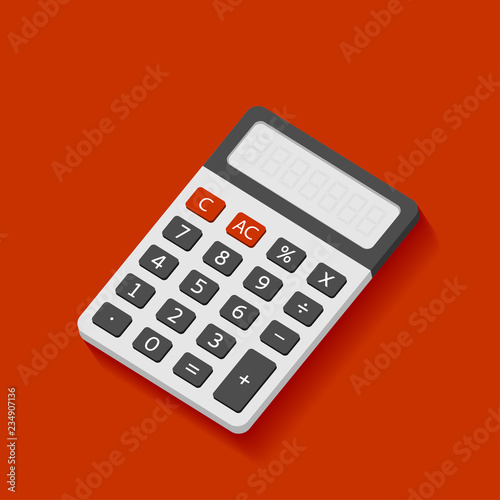 Fotomural Electronic calculator in flat style with shadow