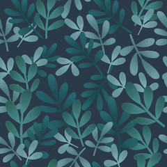 Wall Mural - seamless cute pattern of a winter forest. Christmas card.