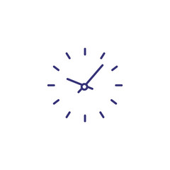 Poster - Clock line icon. Wall, office, timepiece. Time concept. Can be used for topics like daily routine, deadline, period