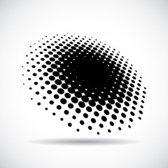 Wall Mural - Abstract halftone perspective background