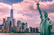 Manhattan skyline with Statue Of Liberty