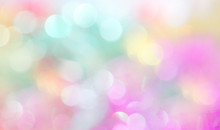 Neon Shiny Background With Multicolored Sparkles And Circles. Bright Fashionable Colors Of The Season - Yellow, Pink And Blue.