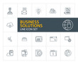 © PCH.Vector - Business solutions line icon set. New message, analytics, browser window. Information technology concept. Can be used for topics like data storage, cloud service, finance