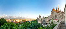 Hungary, Budapest, View From Fisherman's Bastion, Panoramic View