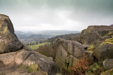 Fototapeta Do pokoju - Derbyshire lansdcape seen from Black Rocks, Derbyshire