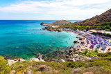 Fototapeta  - Ladiko beach on Rhodes island, Greece