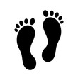 © Pavel Kubarkov - Black foot print silhouette on a white background