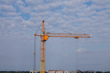 construction crane against the sky