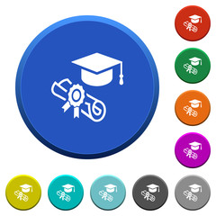 Sticker - Graduation ceremony beveled buttons