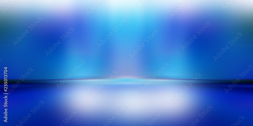 perspective floor backdrop blue room studio with light blue gradient ...