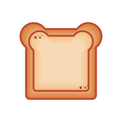 Sticker - delicious slice bread isolated icon