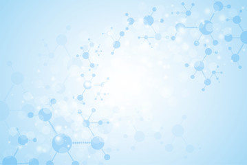 Abstract molecules medical background.