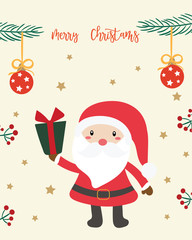 Wall Mural - Merry Christmas. Santa Claus. Christmas card.