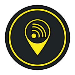 Sticker - wifi signal isolated icon