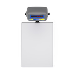 Poster - Warehouse Digital Cargo Scales. 3d Rendering