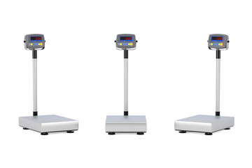 Poster - Warehouse Digital Cargo Scales. 3d Rendering