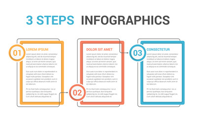 Infographic Template with 3 Steps