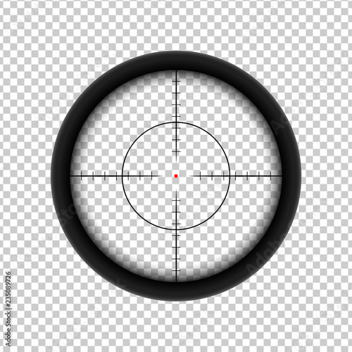 Fotomural Sniper AR crosshairs icon with red target dot.
