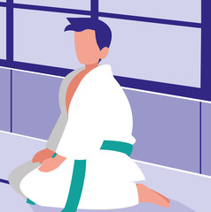 Wall Mural - karate man design