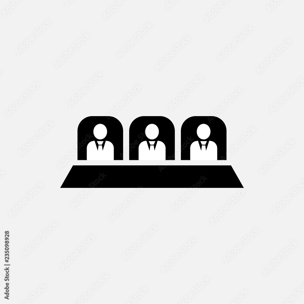 Jury icon. Jury symbol. Flat design. Stock - Vector illustration