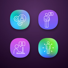 Sticker - Business management app icons set