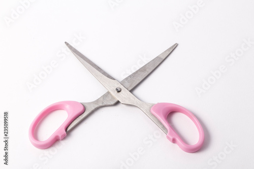 Fotografie, Obraz Professional scissors for haircuts isolated.