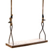Wooden swing isolated