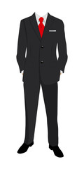 Wall Mural - Wedding man's suit and tuxedo. Vector illustration.