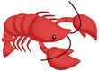 a vector of a cute and adorable lobster