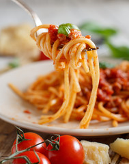 Wall Mural - Spaghetti pasta with bolognese sauce