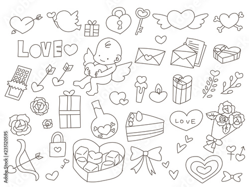 手書きバレンタインモチーフ Stock Vector Adobe Stock 手書きバレンタインモチーフ Stock Vector Adobe Stock