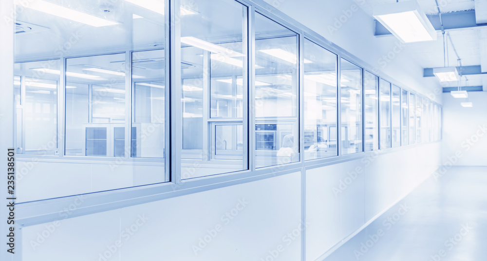 modern interior of science laboratory or industry factory background ...