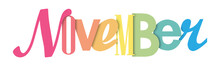 NOVEMBER Colorful Typographic Banner