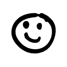 Graffiti Grunge Emoji With Black Ond White Colour