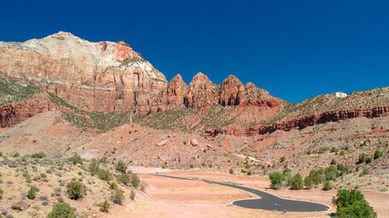 Sticker - Panoramic aerial view of Zion National Park, Utah