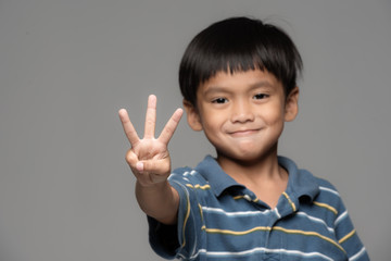 Wall Mural - portrait of a happy asia boy