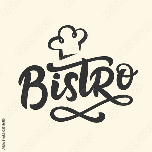 Fotomural Bistro cafe vector logo badge