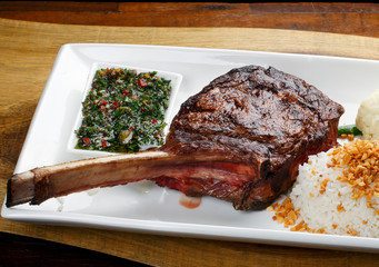 Canvas Print - freshly grilled Tomahawk steaks