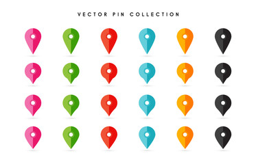 Location pin. Map pin flat icon vector design.