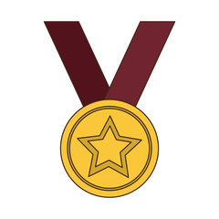 Medal award with star