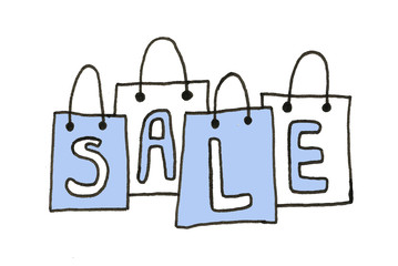 Hand drawn sale black friday shopping