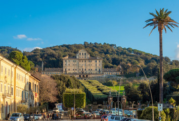 Wall Mural - Frascati (Italy) - A little city of Castelli Romani in metropolitan area of Rome, famous for the many Villa of pontifical nobility. Here a view of historic center. 