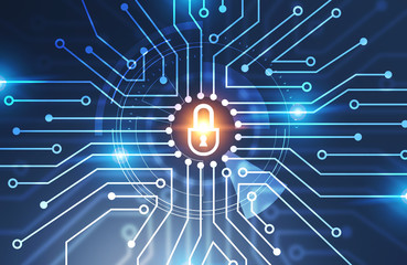 Aufkleber - digital security concept, hud