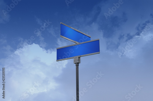 Fotografie, Obraz 3D Illustration of a street sign_doom and gloom