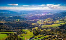 Beautiful Green Bieszczady Mountains Landscape Photographed From Drone