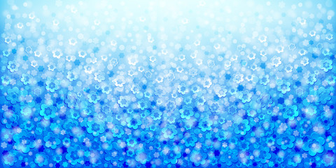 Blue abstract floral background