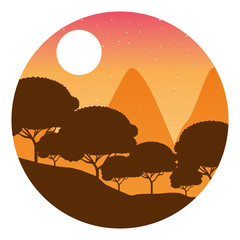 Sticker - nature landscape background